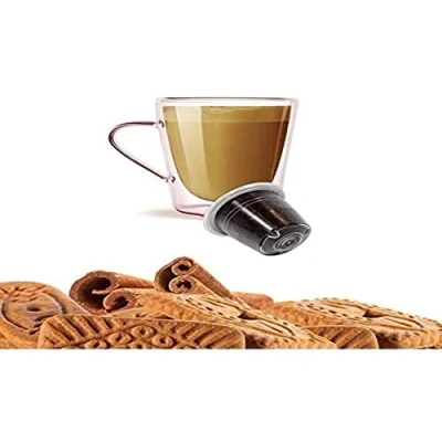 Afbeelding van Kickkick Biscotto Kaneelcapsule, compatibel met Nespresso (50 stuks), gearomatiseerde koffie, oplossing gemaakt in Italië, Gusto Speculoos voor koffiezetapparaat