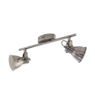 Afbeelding van EGLO Seras LED spot 2 Lichts 3,3W nikkel antiek/creme