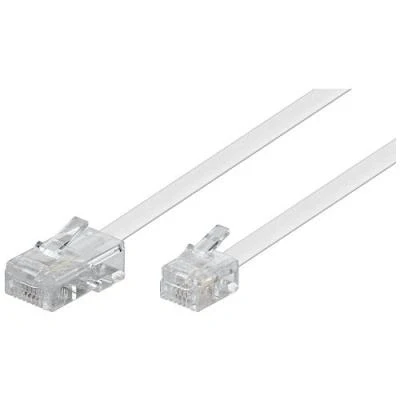 Image de Wentronic câble modulaire 4 broches fiche 8p4c vers 6p4c 10m blanc