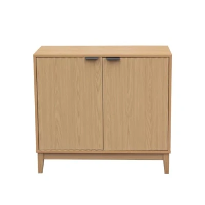 Afbeelding van CALICOSY Dressoir met 2 deuren en geribbelde fronten L80 cm BOLOGNE