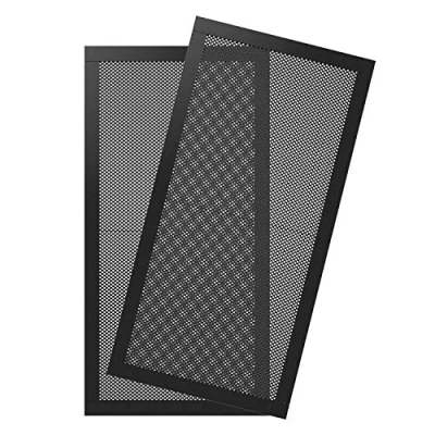 Afbeelding van MoKo 120 x 240 mm PVC stoffilter voor computer (2 stuks), pc netwerkventilatie met magnetisch frame, magneet zwart