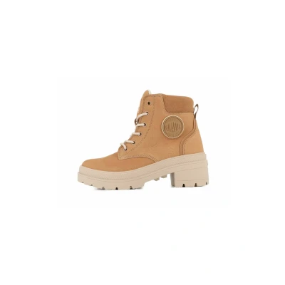 Afbeelding van Palladium Enkellaarsjes met plateauzool, Dames, Maat: 37, Brown Schoenen
