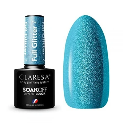 Afbeelding van 7 x uv nagellak Full Glitter 5 ml Claresa