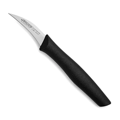 Afbeelding van Arcos Office Mes 2,36 inch van roestvrij staal, kantoormes voor het schillen groenten en fruit, ergonomische handgreep polyoxymethyleen lemmet 60 mm, serie Nova, kleur: zwart