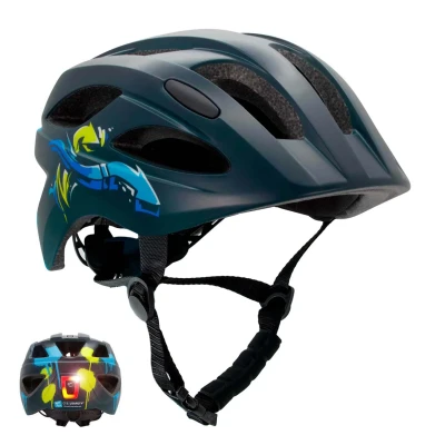 Afbeelding van Crazy Safety Kinderfietshelm Groene Draak S/M 49 55 cm verstelbaar