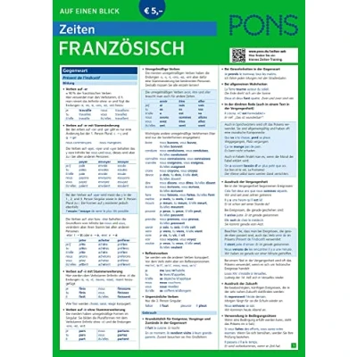 Afbeelding van PONS Zeiten auf einen Blick Französisch