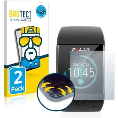Afbeelding van BROTECT Screenprotector voor Polar M600 Folie Beschermfolie transparant volledig dekking (2 Stuks)