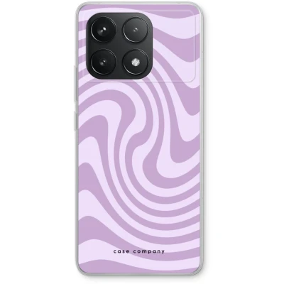 Afbeelding van Case Company® hoesje geschikt voor Xiaomi Redmi K70 Swirl Paars Soft Cover Telefoonhoesje Bescherming aan alle Kanten en Schermrand
