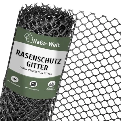 Afbeelding van HaGa® Gazonbeschermingsrooster, 1,3 m x 5 m, bodemversterking, praktisch gaas, rotbestendig, extreem stabiel
