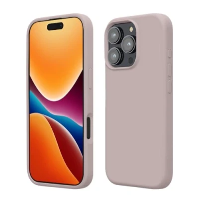 Afbeelding van kwmobile telefoonhoesje geschikt voor Apple iPhone 16 Pro Max Hoesje met siliconen coating Smartphone case in lila wolk