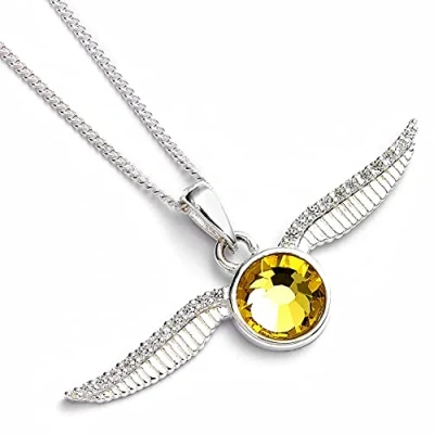 Afbeelding van The Carat Shop Harry Potter Zilveren Gouden Snaai Ketting Golden Snitch Collier met Kristallen