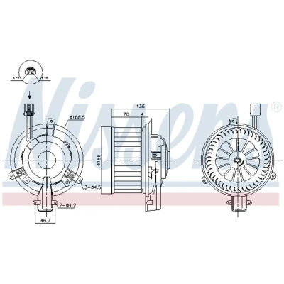 Afbeelding van NISSENS 87825 Interieurventilator Zonder ingebouwde regelaar
