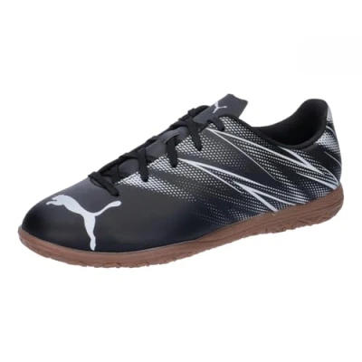 Afbeelding van Puma Attacanto IT JR Unisex Zaalvoetbalschoenen voor kinderen, Maat: 32.5, Black/silver mist Kunststof