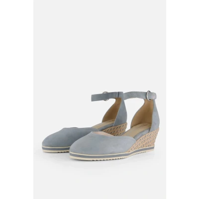 Afbeelding van Tamaris Espadrilles Sleehak blauw Leer Dames Maat 41