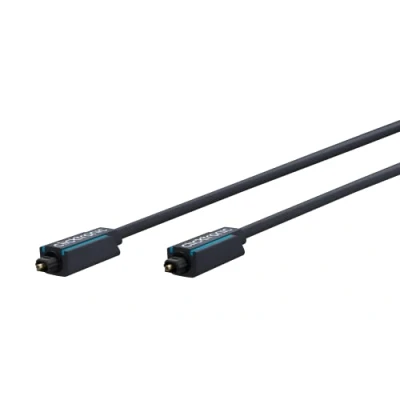 Afbeelding van Clicktronic Optische Toslink Kabel 4mm dik Verguld 0,5 meter Zwart