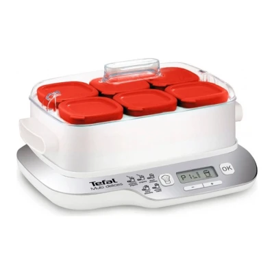 Afbeelding van Tefal Multidelices express YG6601 Elektrische yoghurtmaker met 5 programma&#039;s en 4 uur functie, inclusief 6 yoghurtglazen deksel, dienblad receptenboek voor het maken van