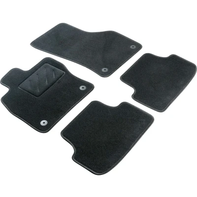 Afbeelding van WALSER Standart 80826 Vloermatset Polyester, PU (Polypropyleen) voor en achter Antraciet/Zwart Op maat gemaakt