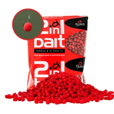 Afbeelding van Fjuka 2 In 1 Bait Hook &amp; Attracts 5mm (200gr) Kleur : Red