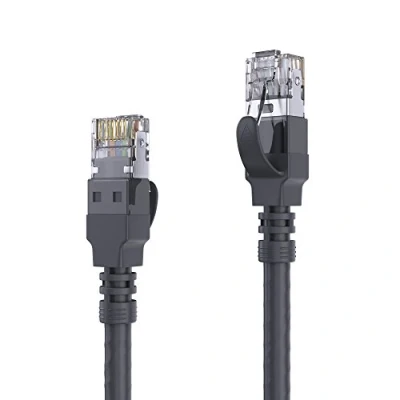 Image de PureLink AVIT Media Series Cordon de raccordement RJ 45 (M) pour 10 m SFTP CAT 6a démarré, sans halogène, crochet, bloqué noir