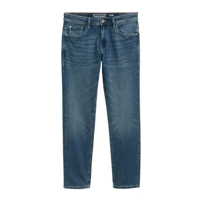 Afbeelding van TOM Tailor Ttmarvin Straight leg jeans, Heren, Maat: 30x34, Used mid stone blue denim