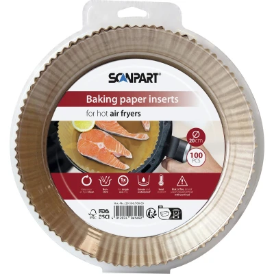 Afbeelding van ScanPart 2910070003 Heteluchtfritteuspapier 20 cm rond, 100 stuks