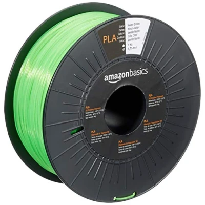 Afbeelding van Amazon Basics PLA filament voor 3D printers, 1,75 mm, neongroen, 1 kg spoel