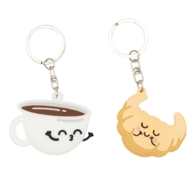 Image de Set de 2 porte clés Mr. Wonderful Café et croissant