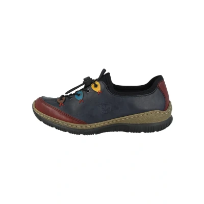 Afbeelding van Rieker Sportieve veterschoenen Blue combination, Dames, Maat: 39, combination Hoogwaardig imitatieleer