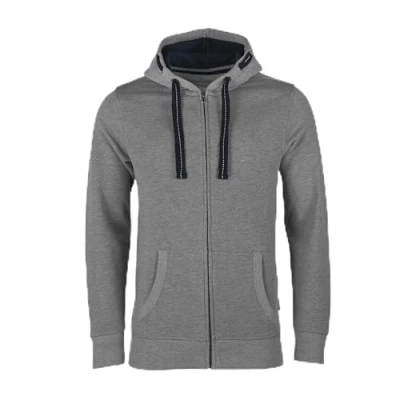 Afbeelding van Men&#039;s Hooded Jacket met ritssluiting Grey Melange M