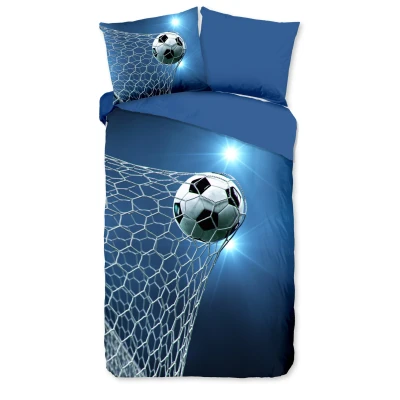 Afbeelding van Pure Kinderdekbedovertrek &quot;voetbal&quot; Blauw (140x200/220 cm) Microfiber