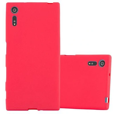 Afbeelding van Cadorabo Hoesje geschikt voor Sony Xperia XZ / XZs in FROST ROOD Beschermhoes gemaakt van flexibel TPU silicone Case Cover