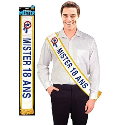 Afbeelding van Sjaal MISTER 18 JAAR BLAUW