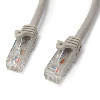 Afbeelding van StarTech.com Cat6 Gigabit UTP netwerkkabel zonder haak, 15 M RJ45 ethernetkabel stekker op grijs (N6PATC15MGR)