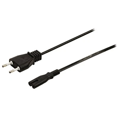 Afbeelding van Nedis Cegl11040Bk30 Stroomkabel Euro Male Iec 320 C7 Recht Vernikkeld 3.00 M Plat Pvc Zwart La
