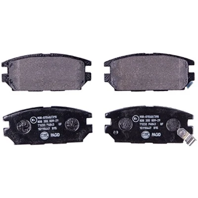 Afbeelding van HELLA 8DB 355 009 291 Remblokkenset Met akoestische slijtagewaarschuwing MITSUBISHI: Lancer 5 Limousine, GALANT 6, PAJERO 1