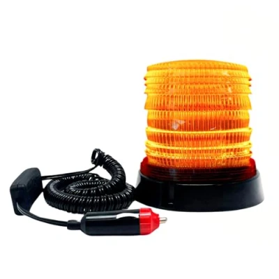 Afbeelding van Draaibare led zwaailicht. Stroboscopisch noodwaarschuwingslicht IP67. Waarschuwingslichten voor tractor, vrachtwagen met EMARK/CE goedkeuring. Magnetische basis kabel 12 V (DC 10 30 V).