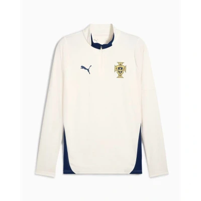 Afbeelding van Portugal trainingstop met kwartrits voor Heren, Blauw/Rood/Bruin, Maat M PUMA