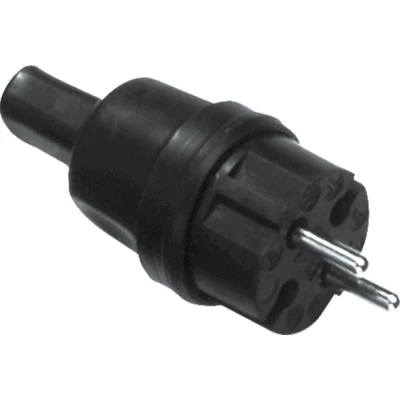 Afbeelding van Bachmann 740.002 CEE 7/17 stekker Rubber, Silicone 250 V Zwart IP44