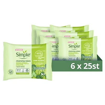 Afbeelding van Simple 6 x gezichtsreinigingsdoekjes nr. 1 in Groot Brittannië