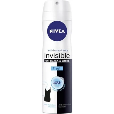Afbeelding van Nivea BLACK &amp; WHITE INVISIBLE FRESH deodorant spray 200 ml
