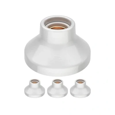 Afbeelding van ledscom.de ELEKTRA plafondlamp/lampfitting, porselein, glanzend wit, 1 x E27 max. 300 W