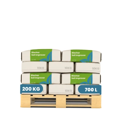 Afbeelding van Organifer Biochar Plantaardige Houtskool Bodemverbeteraar (20x = 200 kg 700 L) Organische Bodemverrijker