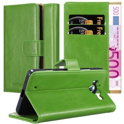 Afbeelding van Cadorabo Hoesje geschikt voor Nokia Lumia 950 in GRAS GROEN Beschermhoes met magnetische sluiting, standfunctie en kaartvakje Book Case Cover Etui