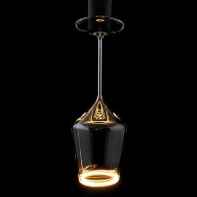 Afbeelding van SEGULA Drijvende led wijnroze transparant E27 5W (42W) 500lm 2200K handgemaakt