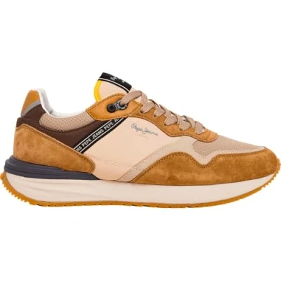 Afbeelding van Pepe Jeans Sneakers laag, Heren, Maat: 42, Tobacco brown Leer en textiel