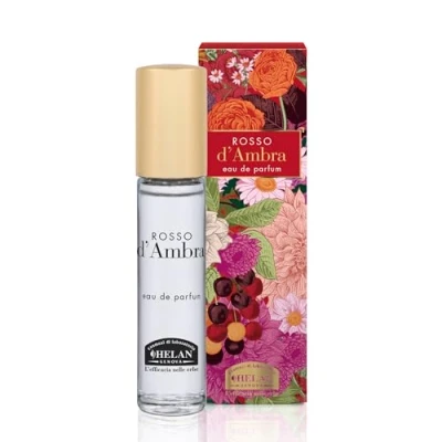Afbeelding van Helan, Rosso d&#039;Ambra omhullende damesgeur met zoete amandelen, eau de parfum voor dames, fruitig amberhout, evenwichtige zachte en kruidige noten, geur gemaakt in Italië, 10 ml