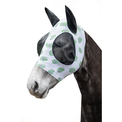 Image de HKM Masque Anti Mouches Avocado Blanc/Violet Poney