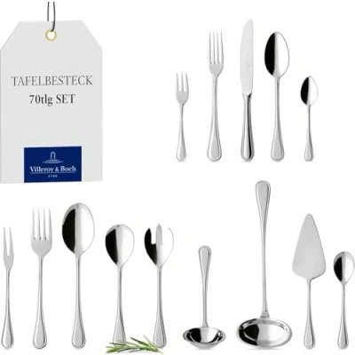 Afbeelding van VILLEROY &amp; BOCH Neufaden Merlemont 18/10 Bestekset 12 persoons 70 dlg