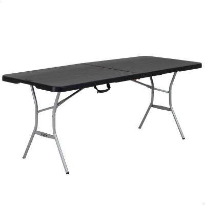Afbeelding van Lifetime Buffettafel 180 cm opklapbaar tot koffer zwart werktafel inklapbaar