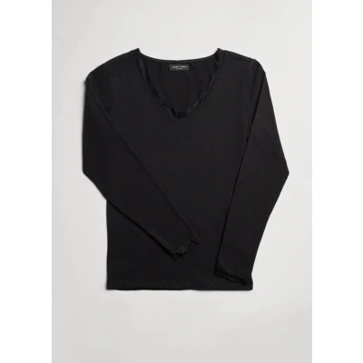 Afbeelding van YSABEL MORA Shirt met lange mouwen, zwart.